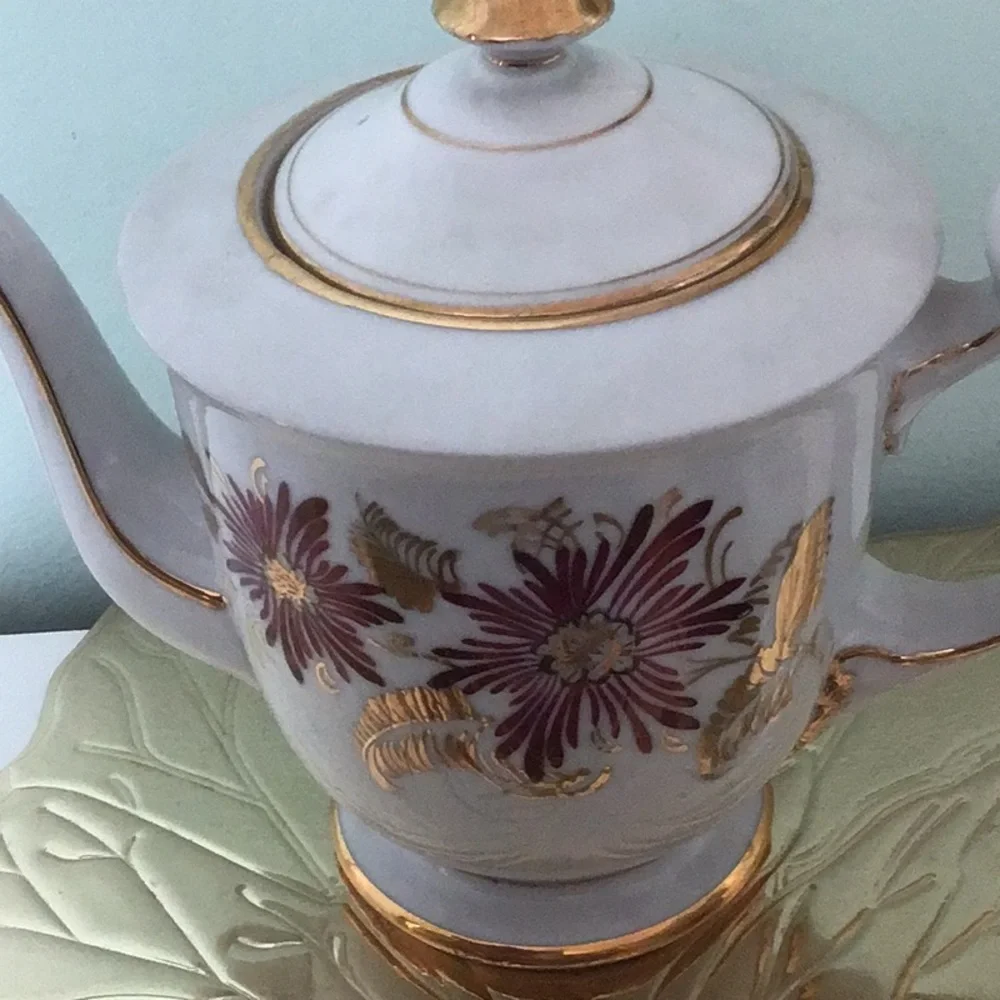 GOLD TRIM VINTAGE 1957 CHERRY CHINA MADE IN JAPAN 16 PIECES AUTHENTIC - Picture 9 of 13